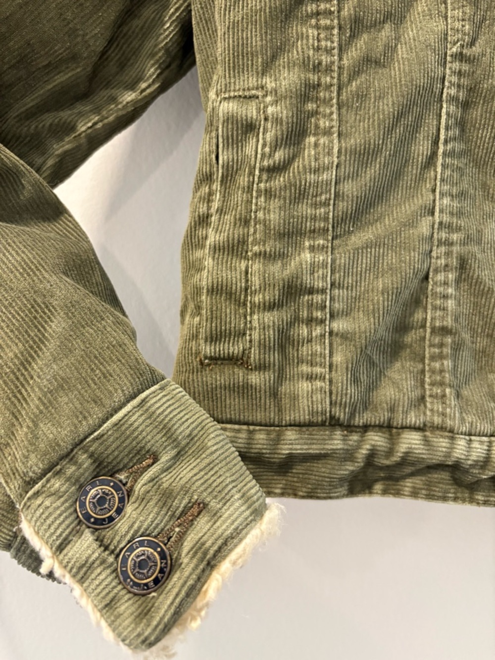 Y2K vintage Earl Jean corduroy Sherpa jacket - Picture 3 of 10